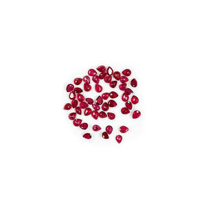 Natural Bangkok Ruby Loose Gemstone Calibrated Pears 2x3mm & 3x4mm Brilliant Cut <b>Red</b> & Yellow Citrine <b>Material</b> - Product Image 3