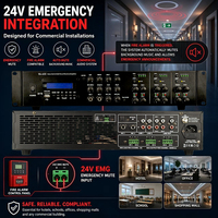 PROPOWER OEM Professional 6-Zone Smart Amplifier PA System dengan 3x2x300W RMS untuk Penggunaan Rumah Disko/Bar/Klub