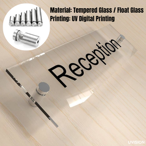 Letrero de Vidrio Impreso con UV para Decoración de Oficinas y Empresas - Product Image 3