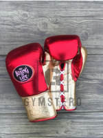 Guantes de Boxeo GYMSTERO Personalizados de Alta Calidad, Cuero Genuino, Dedos Completos, Ajustables con Cierre de Velcro y Cordones en la Muñeca, para Artes Marciales
