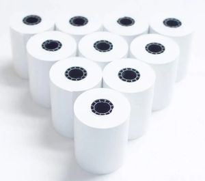 ม้วนกระดาษรับความร้อน2-1/4 \ "x 85 'แบบม้วนลงทะเบียนเงินสดสีขาว90% เรียบ - Product Image 3