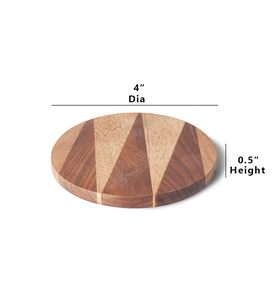 Dessous de verre en bois ensemble avec modèles ronds en plastique résine pour tasses décoration de la maison artisanat cadeaux Style Nature pour Thanksgiving - Product Image 4