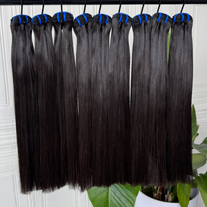 Extensiones de Cabello Humano para Tejido Rápido, Negro Natural, Liso Extremo, Textura Sedosa, Doble Trama, Puntas Completas, Cabello Largo - Product Image 2