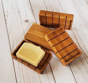 Porte-savon en bois personnalisé, design drainant, fait à la main, plateau à savon en bois de qualité supérieure, prix abordable - Product Image 3