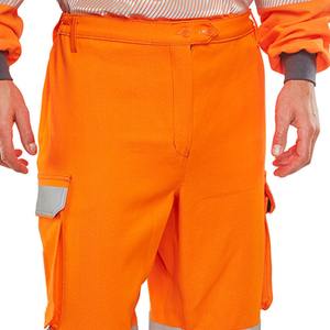 Service OEM Pantalon de travail en toile droite haute visibilité pour hommes, vêtements de sécurité de couleur unie, imperméable et respirant - Product Image 3