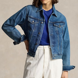 Chaqueta vaquera bomber clásica para mujer 2025, chaqueta lavada con logotipo bordado estampado personalizado, Chaqueta de algodón 100% para mujer - Product Image 6