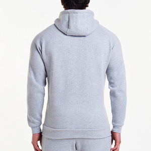 Venta al por mayor personalizado para hombre de algodón liso de alta calidad sudaderas de lana gimnasio Fitness Zip Up sudaderas con capucha - Product Image 5