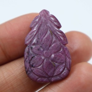 พลอยทับทิมแดงธรรมชาติแกะสลักทรงคาโบชอง พลอยทับทิมแกะสลักขัดเรียบ ขายส่งจากผู้ผลิตสำหรับอัญมณีทำเครื่องประดับ - Product Image 1