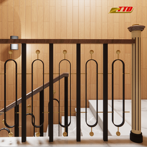 Escalera interior de hierro única con diseño de barandilla decorativa que mejora la seguridad al tiempo que mejora el espacio interior con belleza duradera - Product Image 5