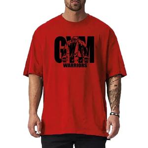 Camiseta Deportiva de Verano para Hombre, Talla Grande, de Algodón, para Fisicoculturismo, Mangas Cortas, Logotipo Frontal, Estilo Relajado en los Hombros - Product Image 5