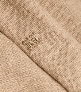 Pantalon pantalon personnalisé à la mode, élégant et confortable de couleur beige Pantalon de survêtement droit en laine et cachemire pour femmes - Product Image 4