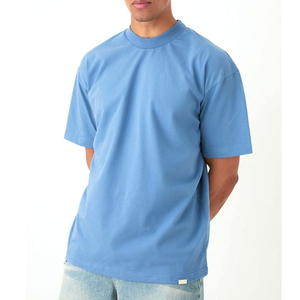 Custom Logo High Quality 260 GSM Heavy Weight <b>Box</b> Fit 100% Cotton <b>Drop</b> Shoulder Oversized Solid Cropped T Shirts Anti-wrinkle - Product Image 1