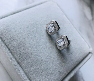 Nouvelles boucles d'oreilles rondes en acier inoxydable plaqué argent de qualité supérieure, style hip-hop, serties de diamants, unisexes, au meilleur prix - Product Image 2