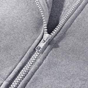 High Quality Custom Fleece Mens Zip Up Heavyweight Hoodie Streetwear Full Zip Up Hoodie Custom Logo Full Face Zip Hoodies - Product Image 6