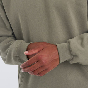 Sudaderas Extra Grandes de Moda Urbana Francesa para Hombre, 100% Algodón, Estampado Sólido, Sudadera con Capucha Bordada - Product Image 4