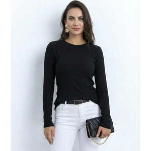 Jane's Women's Long Sleeve Crew Neck Knitted <b>Pullover</b> <b>Sweater</b>, Casual Regular Fit Adult Feminine Style, Model 32209 - Product Image 1