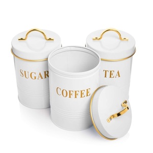 Boîte carrée en métal, revêtement en poudre noire, contenant à café fait à la main, taille personnalisée, vente en gros, contenant à thé de luxe pour table - Product Image 2