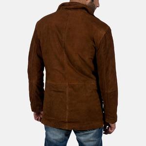 Autumn & Spring Genuine Sheep Skin <b>Denim</b> Leather <b>Jacket</b> Casual Stylish Slim Fit with Fur Decoration <b>Short</b> Length - Product Image 4