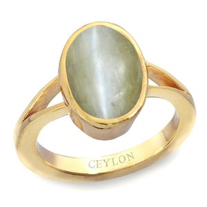 NOVAMART Fine Certified Natural Cat's Eye Lehsunia Gemstone <b>Rings</b> Oval Shape for Gift Wholesale Export - Product Image 1