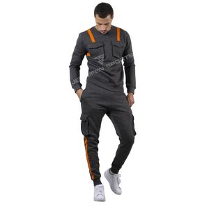 Conjunto Deportivo de Invierno Transpirable de Secado Rápido en Algodón/Poliéster, Sudadera con Capucha y Pantalones - Product Image 1