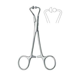 Abrazadera de toalla Backhaus personalizada con bola y zócalo Abrazadera de toalla de acero inoxidable quirúrgico 11,5 cm - 14 Tarifa al por mayor OEM - Product Image 1