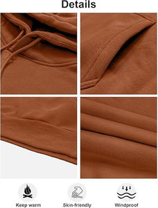 เสื้อสเวตเตอร์แบบสวมหัวมีฮู้ดผ้าฟลีซสำหรับผู้ชายผ้าคอตตอนผสมฤดูหนาวอบอุ่น - Product Image 3