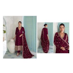 Vestido Anarkali Vihanika de la Mejor Calidad, Largo Completo, con Seda Premium Pesada y Bordado con Lentejuelas para Mujer, para Bodas - Product Image 6