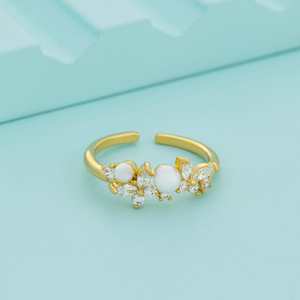 Gold & Rhodium Plated Fashion Eternity <b>Ring</b> with Invisible Setting & <b>Statement</b> Design for Gifts - Product Image 1