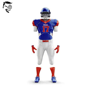 Uniformes de football américain personnalisés de haute qualité, impression par transfert thermique, ensemble court unisexe pour adultes, respirant, personnalisé à 100% - Product Image 6