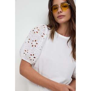 Embroidered <b>Balloon</b> Sleeve T-shirt - Product Image 3