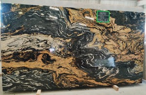Losas y azulejos pulidos de granito dorado Fusion, piedra natural elegante para encimeras, lápidas y monumentos - Product Image 3