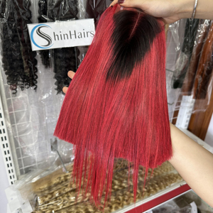 ผมต่อแบบชาวเวียดนามสำหรับผู้หญิงผิวดำผมดิบแบบตรงสีออมเบร - Product Image 1