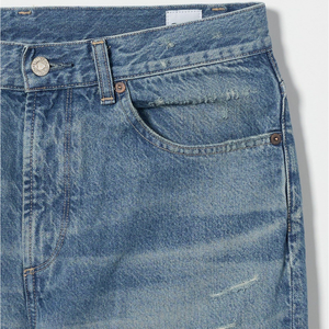 กางเกงยีนส์ขาตรงเข้ารูปสำหรับผู้ชายกางเกงยีนส์ทรงตรงเข้ารูปปกติ - Product Image 3