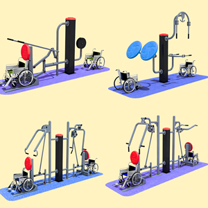 Les rameurs et les tapis de marche sont des équipements de fitness multifonctionnels pour l'extérieur qui peuvent exercer les membres supérieurs et inférieurs. - Product Image 2