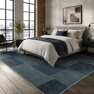 Netline Home Painted Heritage Indigo Blue <b>Washable</b> <b>Rug</b> - Product Image 3
