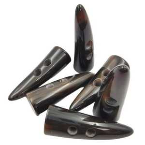 Bascule naturelle en corne de buffle et de boeuf pour vêtements faits à la main Conception unique Bascule à dos plat légère Caractéristique lavable - Product Image 2