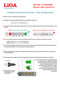 Lioa เต้ารับต่อผนัง3ช่องมีสายดินในตัว2200W/10A CB เต้ารับต่อขยายแบบปรับแต่งได้3SN5.3.10ปลั๊ก UK - Product Image 5
