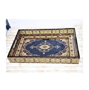 Luxury Non-Slip Wooden Meena <b>Tray</b> High Enamel Finish Premium Serving <b>Tray</b> for Hotels <b>Bathrooms</b> Countertops Eco-Friendly Designs - Product Image 4