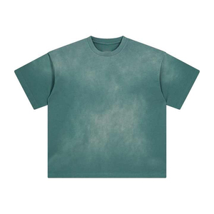 Camiseta Boxy de Algodón Pesado con Lavado Ácido y Efecto Desgastado, Estilo Vintage, para Hombre - Product Image 5
