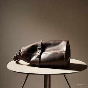 Nuevas llegadas de primavera, bolso de cubo de cuero de vaca informal de lujo, capa superior de cuero genuino, forro de poliéster elegante, característica duradera - Product Image 1