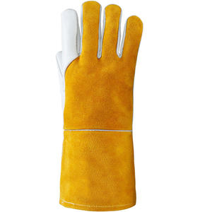 Nouveau 2025 Gant de barbecue résistant au feu de chaleur de qualité professionnelle personnalisé Gants de soudage en cuir - Product Image 3