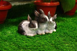 Excelentes esculturas de conejo y Obra Maestra Hogar y jardín Decorativo Hecho a mano Colorido Conejo Figuras Decoración para el hogar Precio barato - Product Image 6