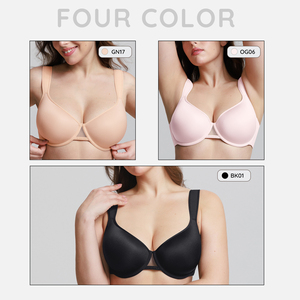 <span class=keywords><strong>Reggiseno</strong></span> <span class=keywords><strong>push</strong></span>-<span class=keywords><strong>up</strong></span> con copertura completa WD Wholesale, con ferretto, coppe in memory foam, supporto laterale, spalline larghe, senza cuciture, traspirante, chiusura posteriore - Product Image 2