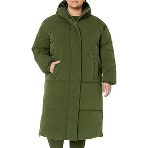 Veste parka longue d'hiver pour femme avec fermeture éclair, imperméable et respirante, couche extérieure pour un confort par temps froid - Product Image 1