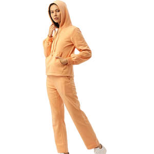 Survêtements pour femmes en molleton d'hiver personnalisés, à capuche, décontractés, unis, manches longues, surdimensionnés, lourds, vêtements de rue - Product Image 3