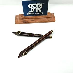 Pipe à fumer longue en bois classique, faite à la main, réutilisable, avec anneau en laiton, écologique, pipe à tabac traditionnelle pour collectionneurs, usage élégant - Product Image 2