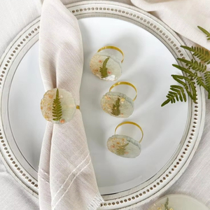 Servilleteros de resina de colección festiva exclusiva con adornos florales para arreglos de cena - Product Image 1