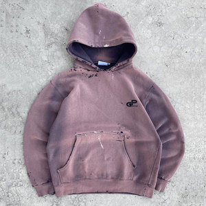 Sudaderas con Capucha Gruesas de Algodón Desgastado para Hombre, Estilo Urbano y Uso Invernal - Product Image 1
