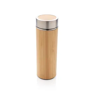 Bottiglia Termica Sostenibile in Bambù da 320ml, Tumbler in Acciaio Inossidabile per Merchandising Ecosostenibile - Product Image 1