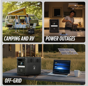Solar Portable Generator EP1800W 1536Wh Battery Bank LiFePO4 UPS App-Control 260V Input 240V/230V/480V Output 300mA - Product Image 3
